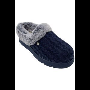 Skechers Bobs Women's Warm Greetings Keepsake Light Slippers Navy - Medium